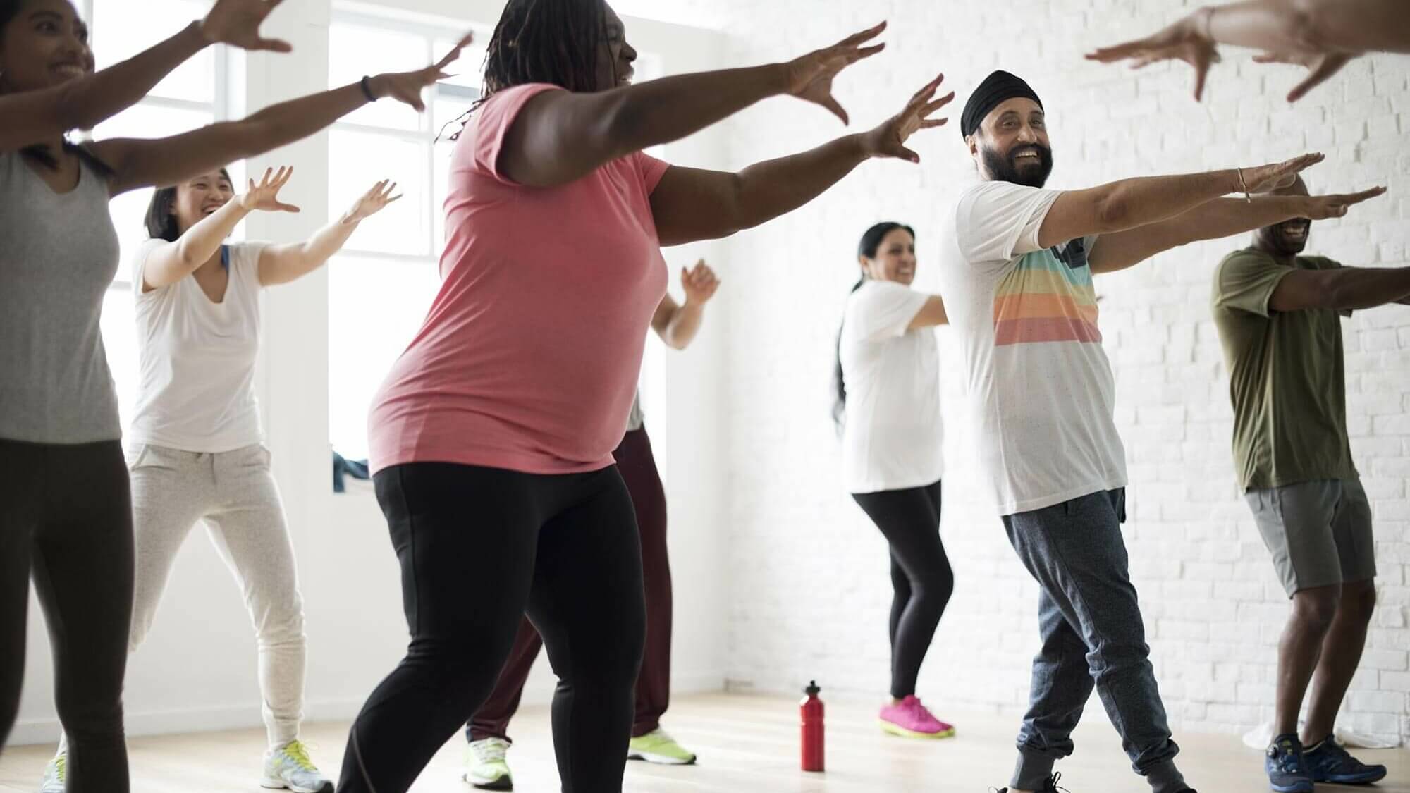 Group Exercise Class - People having fun